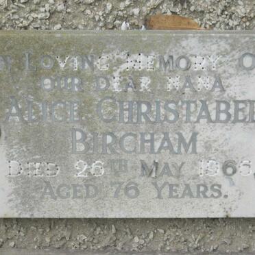 BIRCHAM Alice Christabel -1966