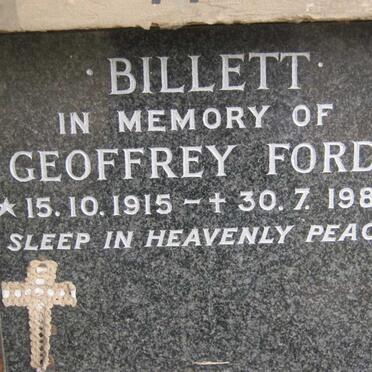 BILLETT Geoffrey Ford 1915-1989