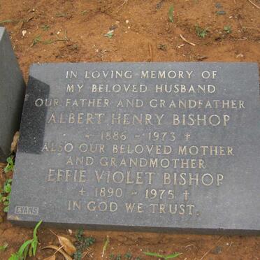 BISHOP Albert Henry 1886-1973 &amp; Effie Violet 1890-1975