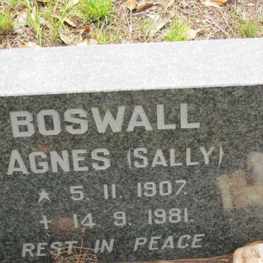 BOSWALL Agnes 1907-1981