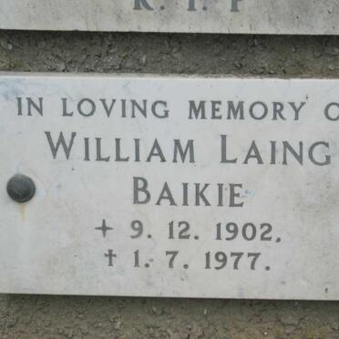 BAIKIE William Laing 1902-1977