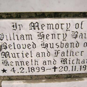 BAILEY William Henry 1899-1976