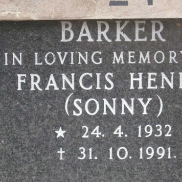 BARKER Francis Henry 1932-1991