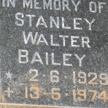 BAILEY Stanley Walter 1929-1974