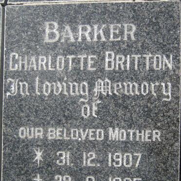 BARKER Charlotte Britton 1907-1995