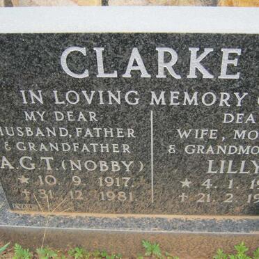 CLARKE A.G.T. 1917-1971 &amp; Lilly 1910-1997
