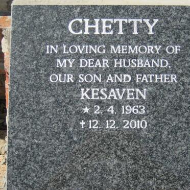 CHETTY Kesaven 1963-2010