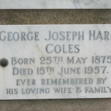 COLES George Joseph Harry 1875-1957