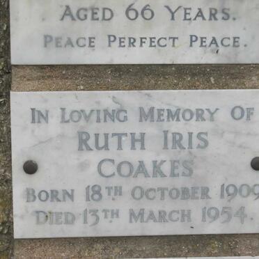 COAKES Ruth Iris 1909-1954