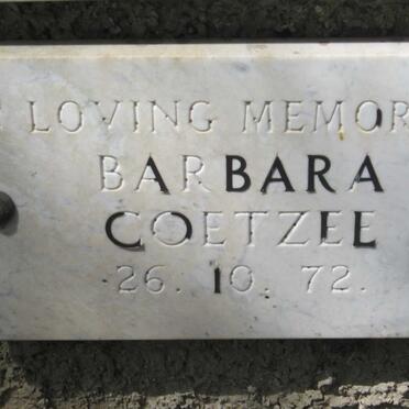 COETZEE Barbara -1972