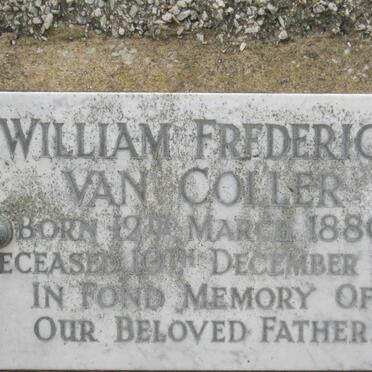 COLLER William Frederick, van 1880-1962