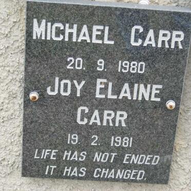 CARR Michael -1980 &amp; Joy Elaine -1981