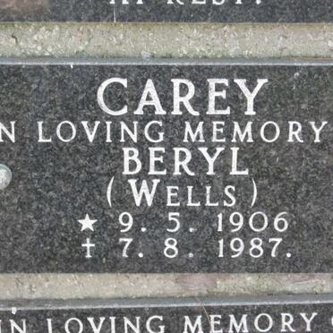 CAREY Beryl nee WELLS 1906-1987