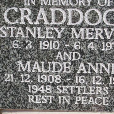 CRADDOCK Stanley Mervyn 1910-1973 &amp; Maude Ann 1908-1995