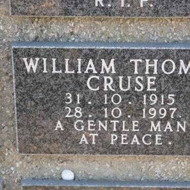 CRUSE William Thomas 1915-1997