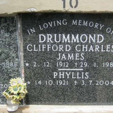 DRUMMOND Clifford Charles James 1921-1987 &amp; Phyllis 1921-2004