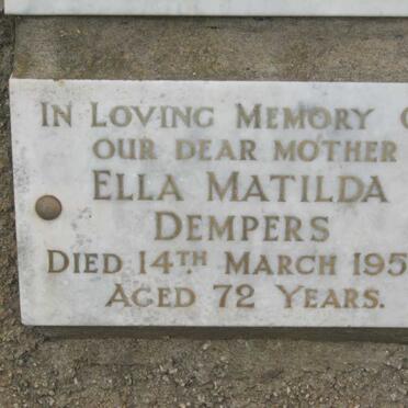 DEMPERS Ella Mathilda -1958