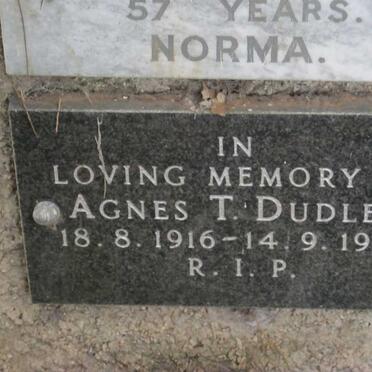 DUDLEY Agnes T. 1916-1988