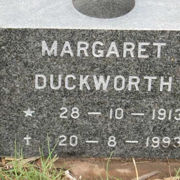 DUCKWORTH Margaret 1913-1993