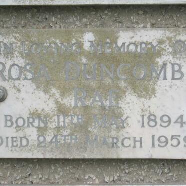 DUNCOMBE RAE Rosa 1894-1959