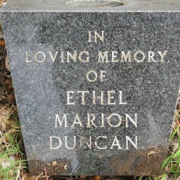 DUNCAN Ethel Marion 