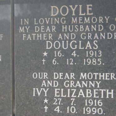 DOYLE Douglas 1913-1985 &amp; Ivy Elizabeth 1916-1990