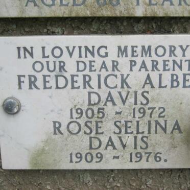 DAVIS Frederick Albert 1905-1972 &amp; Rose Selina 1909-1976