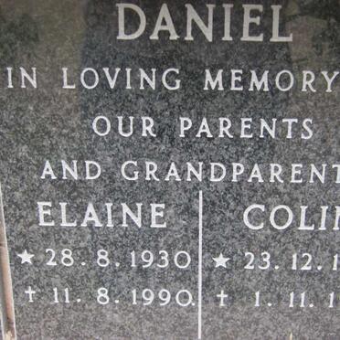 DANIEL Colin 1927-1997 &amp; Elaine 1930-1990