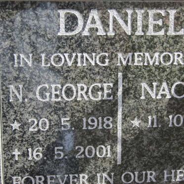 DANIEL N. George 1918-2001 &amp; Naomi 1919-