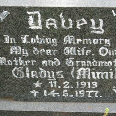 DAVEY Gladys 1913-1977