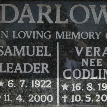 DARLOW Samuel Leader 1922-2000 &amp; Vera CODLING 1922-2004