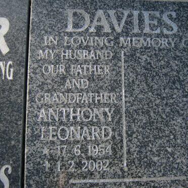 DAVIES Anthony Leonard 1954-2002