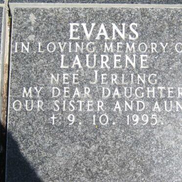 EVANS Laurene nee JERLING -1995