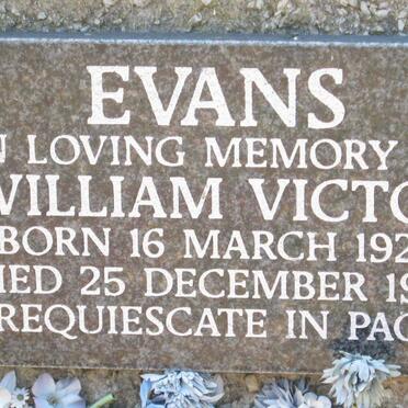 EVANS William Victor 1923-1996