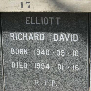 ELLIOTT Richard David 1940-1994