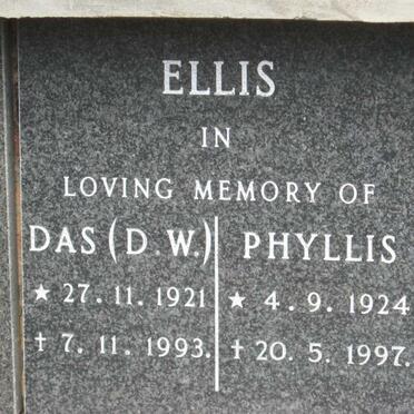 ELLIS D.W. 1921-1993 &amp; Phyllis 1924-1997