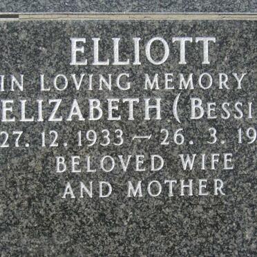 ELLIOTT Elizabeth 1933-1996