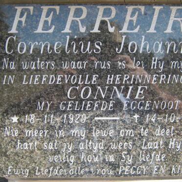 FERREIRA Cornelius Johannes 1920-2002