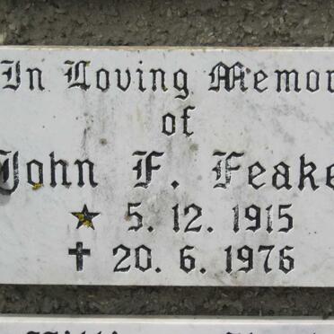 FEAKES John F. 1915-1976