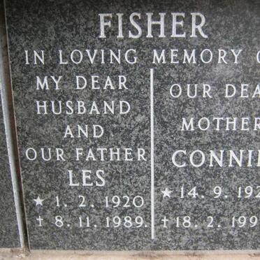 FISHER Les 1920-1989 &amp; Connie 1926-1990