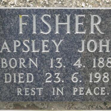 FISHER Apsley John 1888-1980