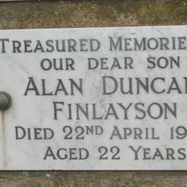 FINLAYSON Alan Duncan -1962