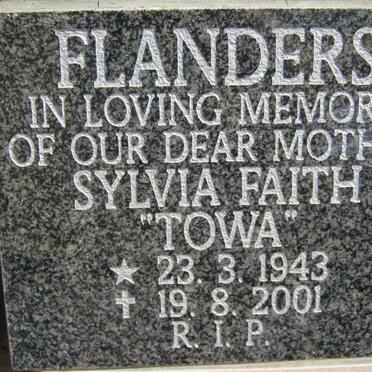FLANDERS Sylvia Faith 1943-2001