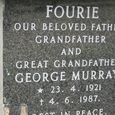 FOURIE George Murray 1921-1987