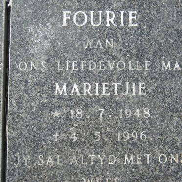 FOURIE Marietjie 1948-1996