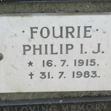 FOURIE Philip I.J. 1915-1983