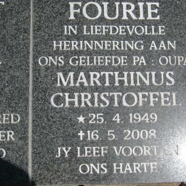 FOURIE Marthinus Christoffel 1949-2008