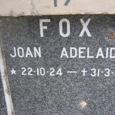 FOX Joan Adelaide 1924-1988