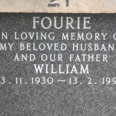 FOURIE William 1930-1990