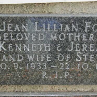 FOX Jean Lillian 1933-1982
